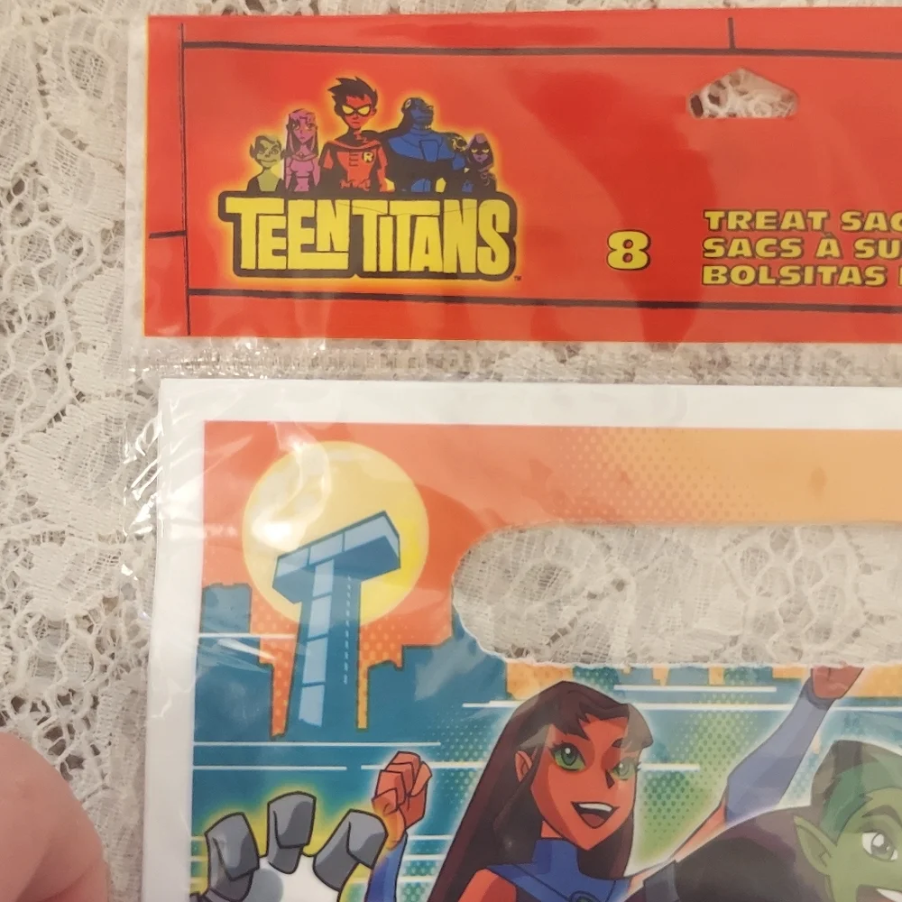 3 Packages Teen Titans Party Treat Sacks Hallmark
